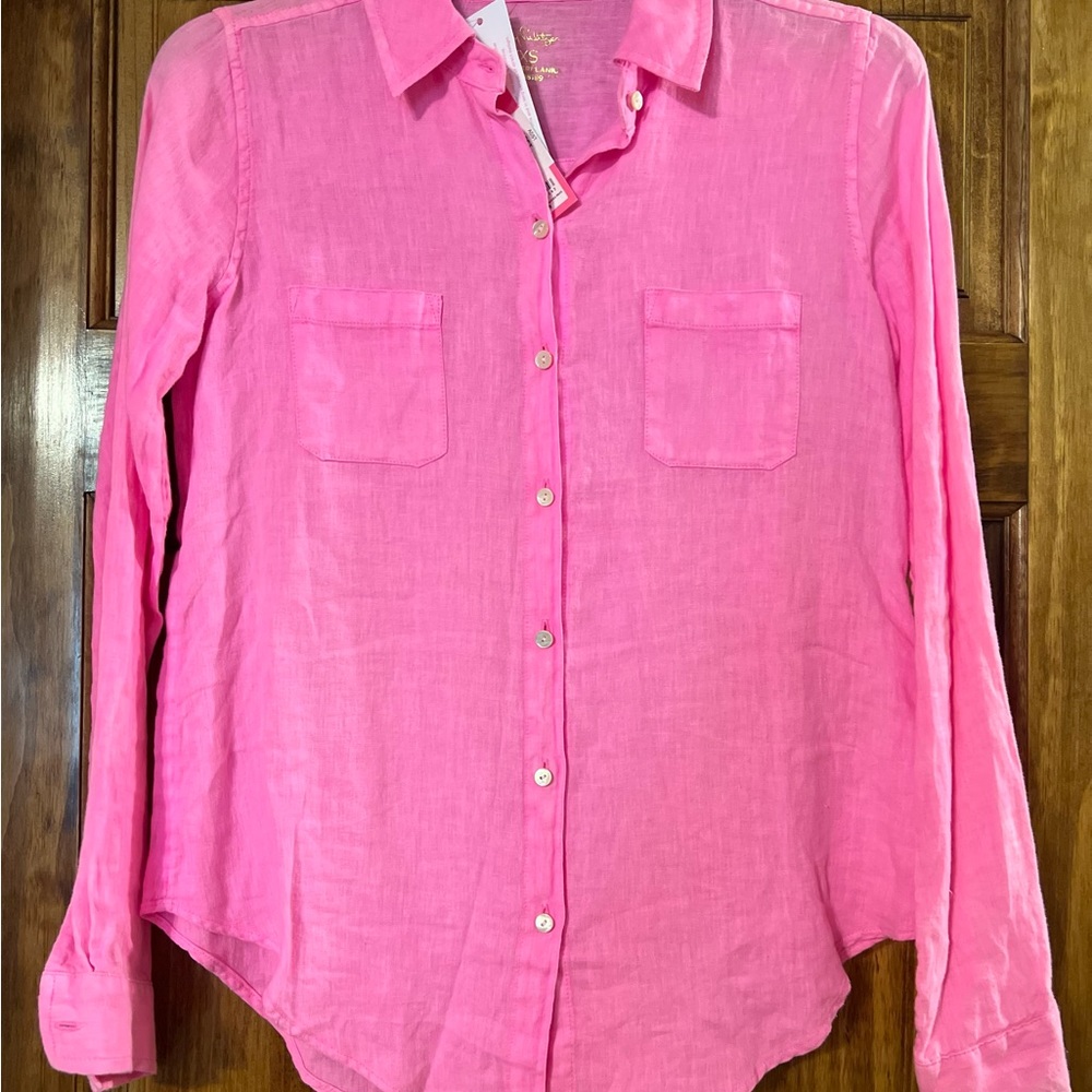 NEW Lilly Pulitzer Linen Blouse